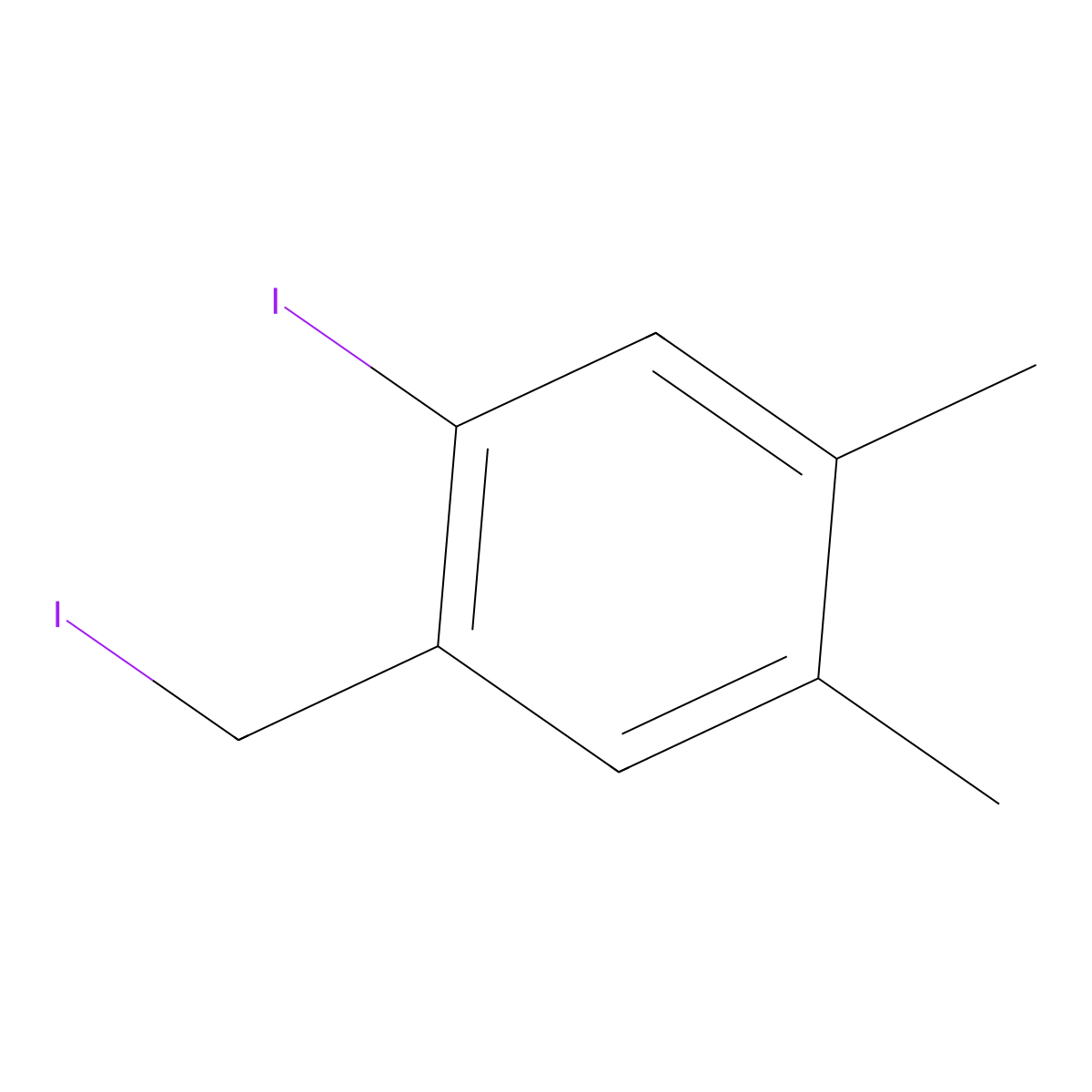 1-Iodo-2-(iodomethyl)-4,5-dimethylbenzene molecular structure, CAS 1822674-60-1