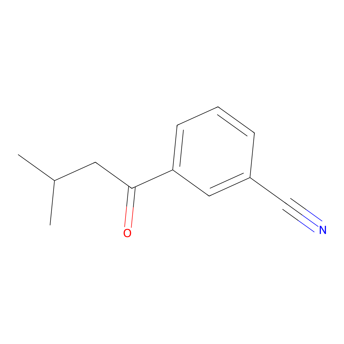 3-(3-Methyl-1-oxobutyl)benzonitrile molecular structure, CAS 1822676-40-3