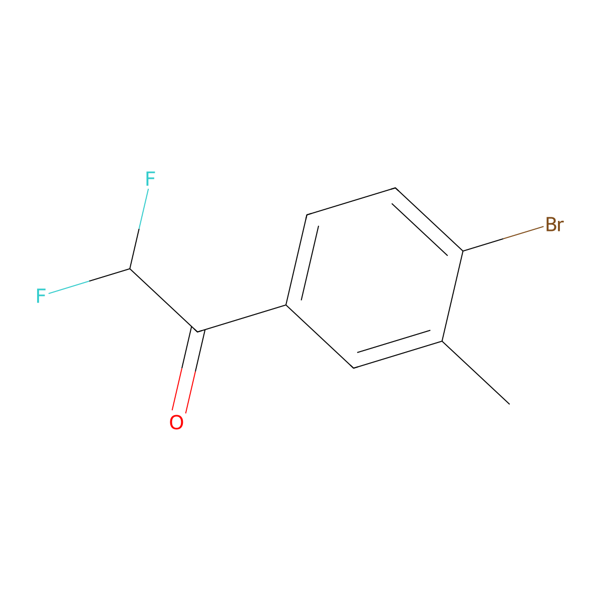 1-(4-Bromo-3-methylphenyl)-2,2-difluoroethan-1-one molecular structure, CAS 1822677-63-3