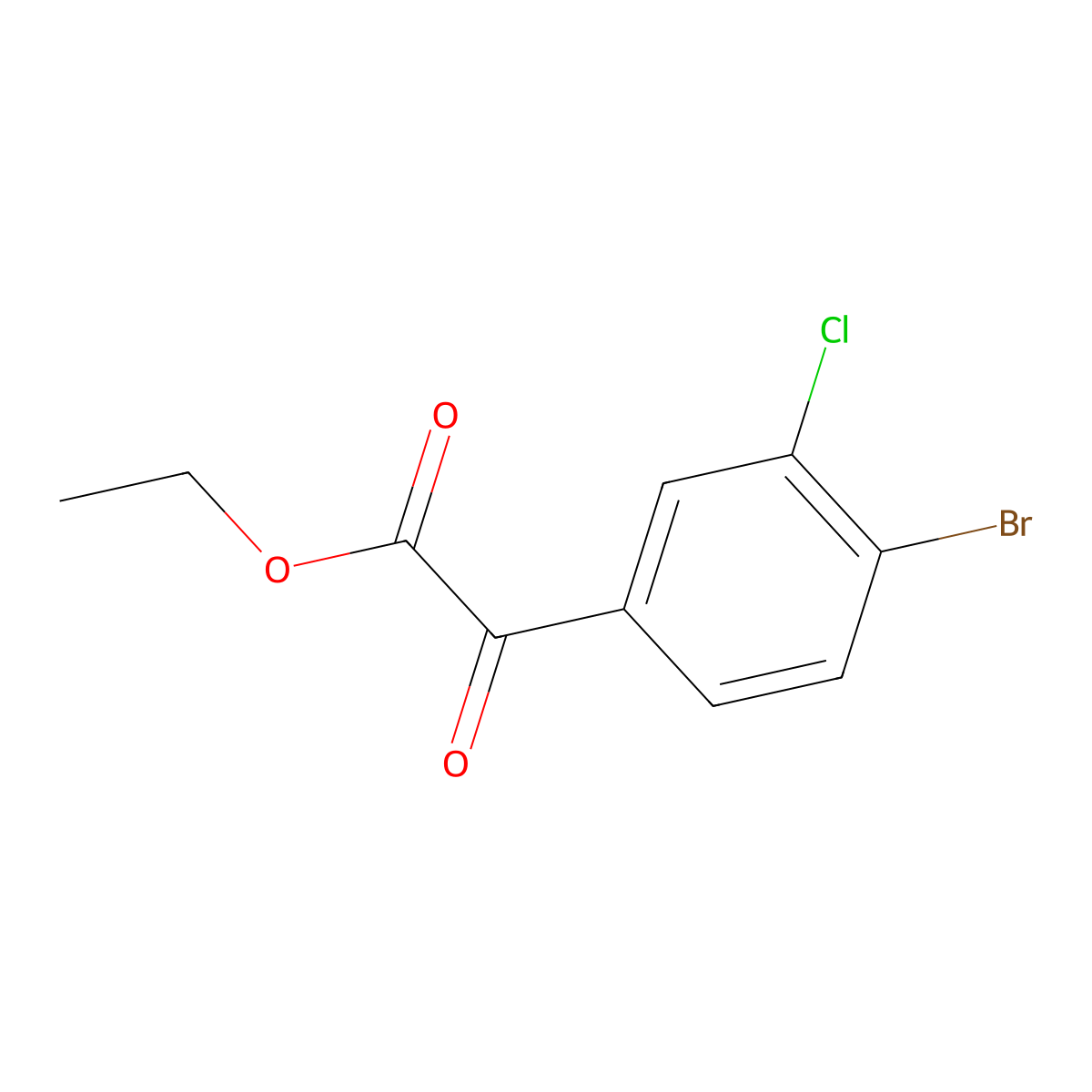 Ethyl 4-bromo-3-chloro-alpha-oxobenZeneacetate molecular structure, CAS 1822678-38-5