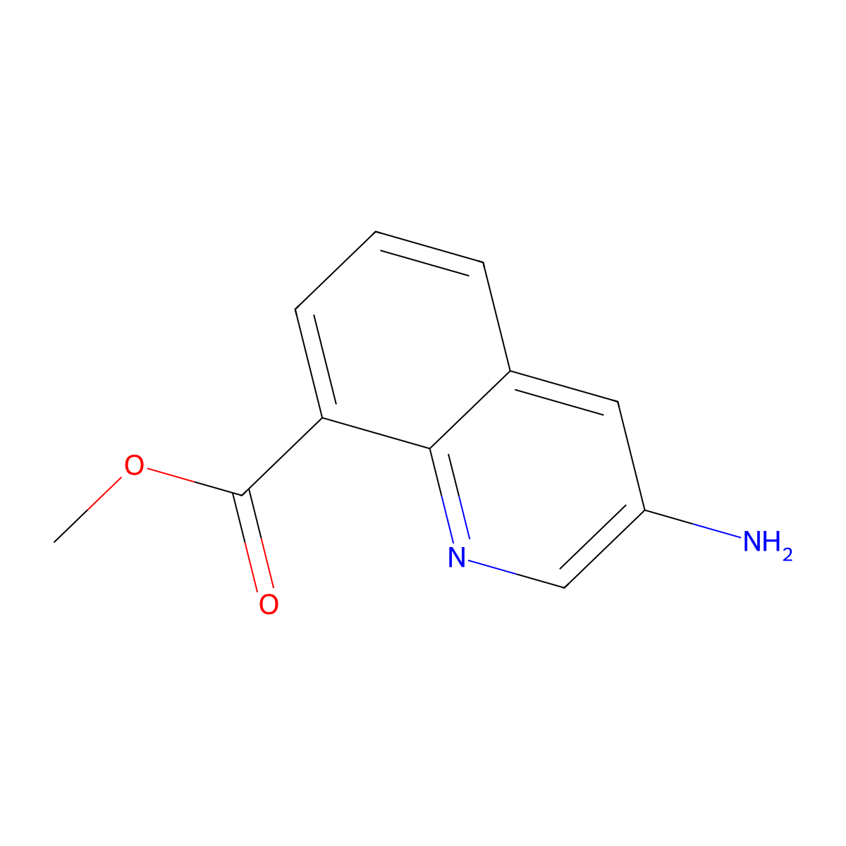 Methyl 3-aminoquinoline-8-carboxylate molecular structure, CAS 1822679-47-9