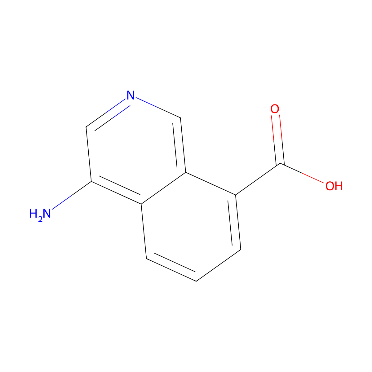 4-Aminoisoquinoline-8-carboxylic acid molecular structure, CAS 1822679-54-8