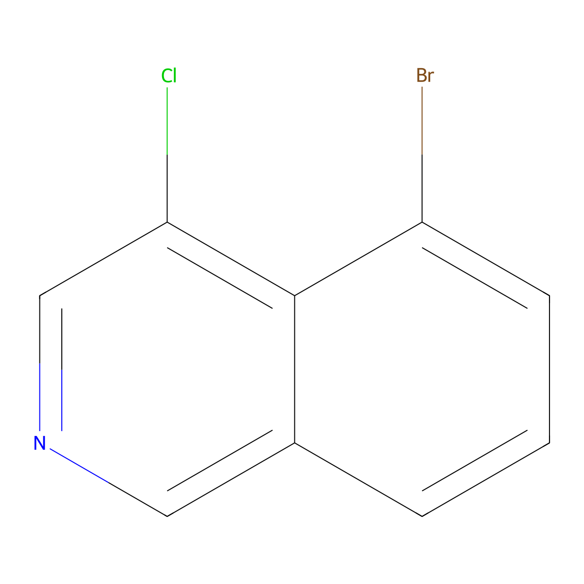 5-Bromo-4-chloroisoquinoline molecular structure, CAS 1822679-63-9