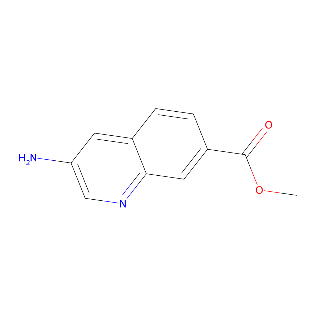 Methyl 3-aminoquinoline-7-carboxylate molecular structure, CAS 1822679-71-9