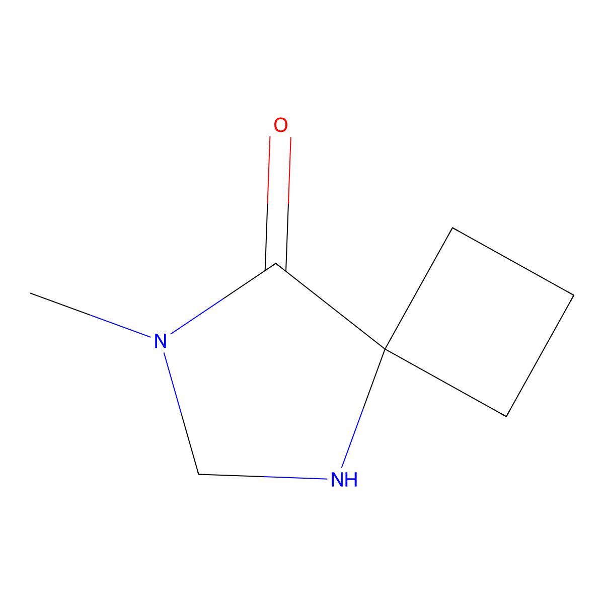 7-Methyl-5,7-diazaspiro[3.4]octan-8-one molecular structure, CAS 1822679-76-4