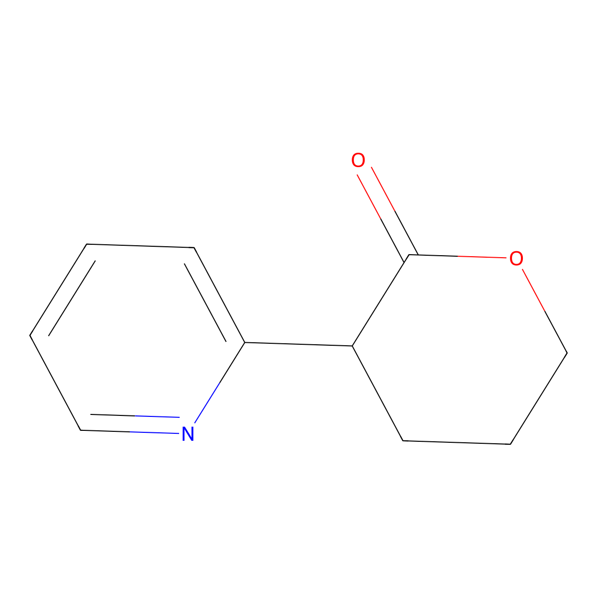 3-(Pyridin-2-yl)tetrahydro-2H-pyran-2-one molecular structure, CAS 1822679-87-7