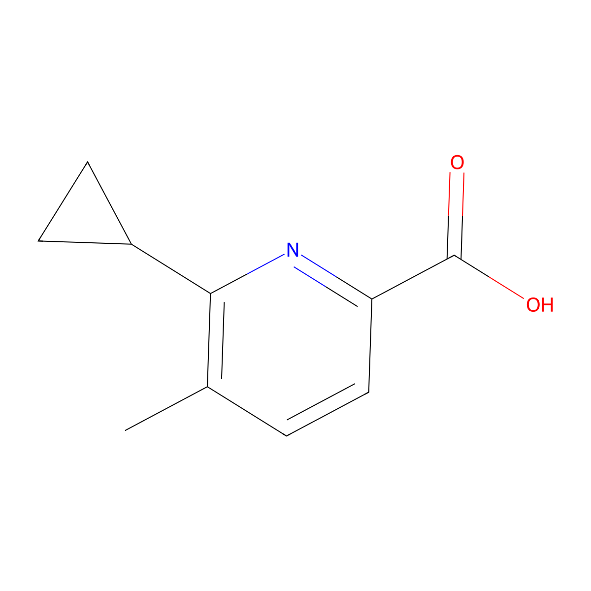6-Cyclopropyl-5-methylpicolinic acid molecular structure, CAS 1822680-03-4