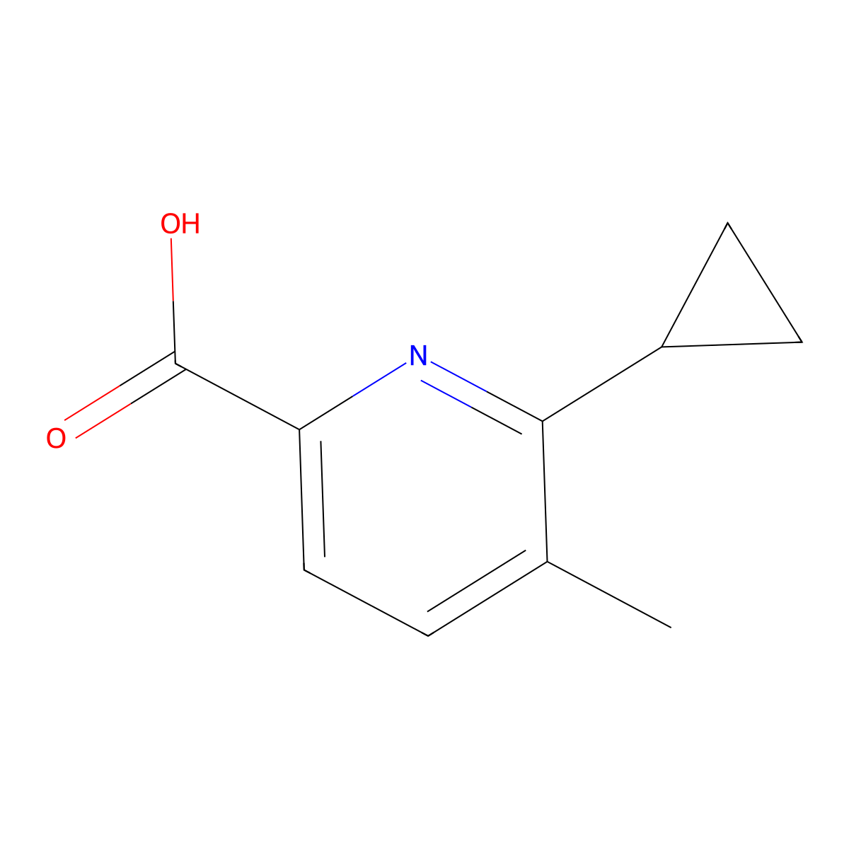 6-Cyclopropyl-5-methylpicolinic acid molecular structure, CAS 1822680-03-4