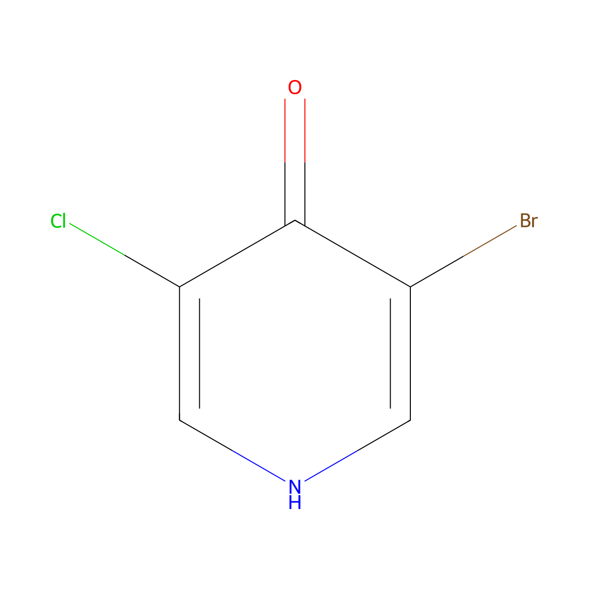 3-Bromo-5-chloropyridin-4-OL molecular structure, CAS 1822685-57-3
