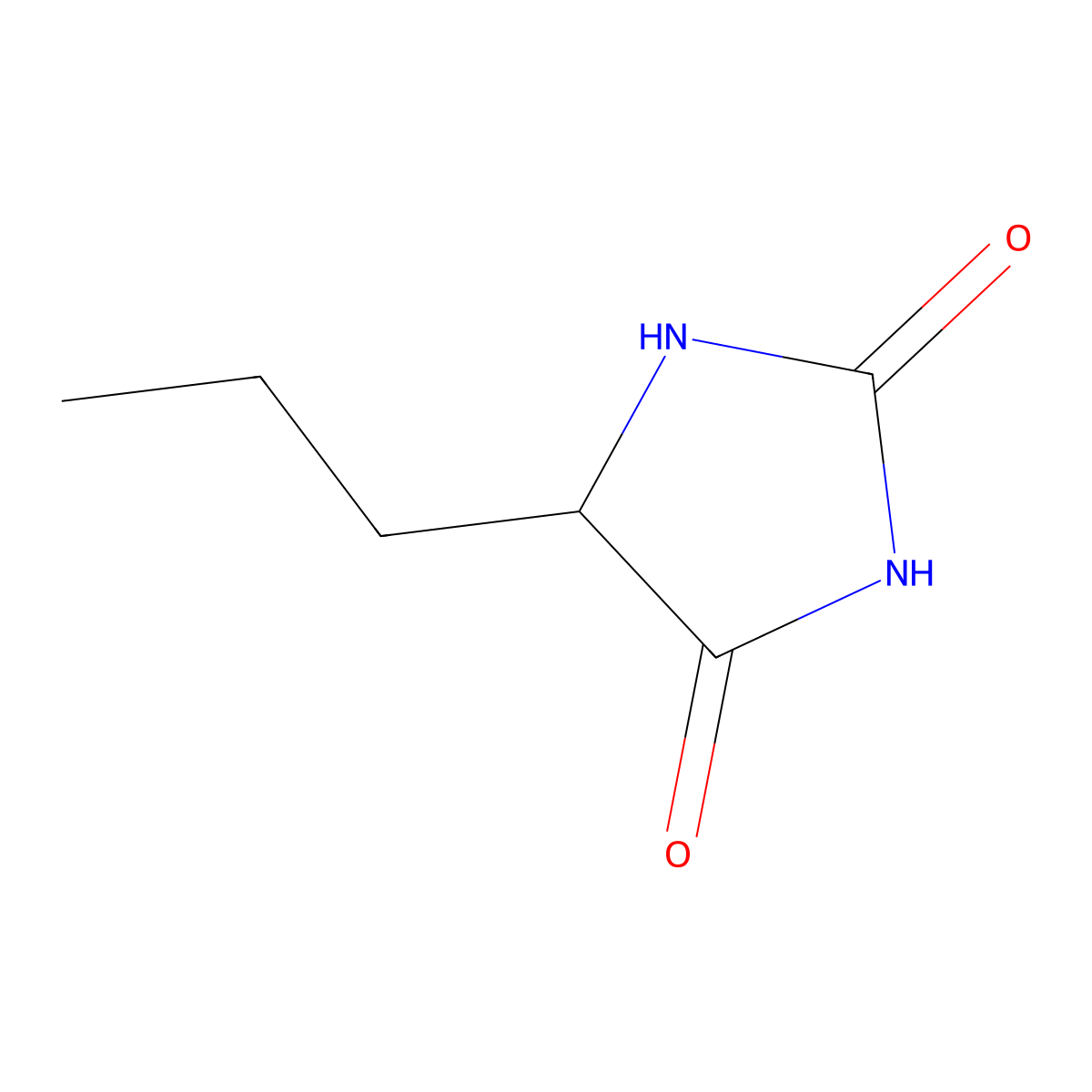 5-Propylimidazolidine-2,4-dione molecular structure, CAS 18227-41-3