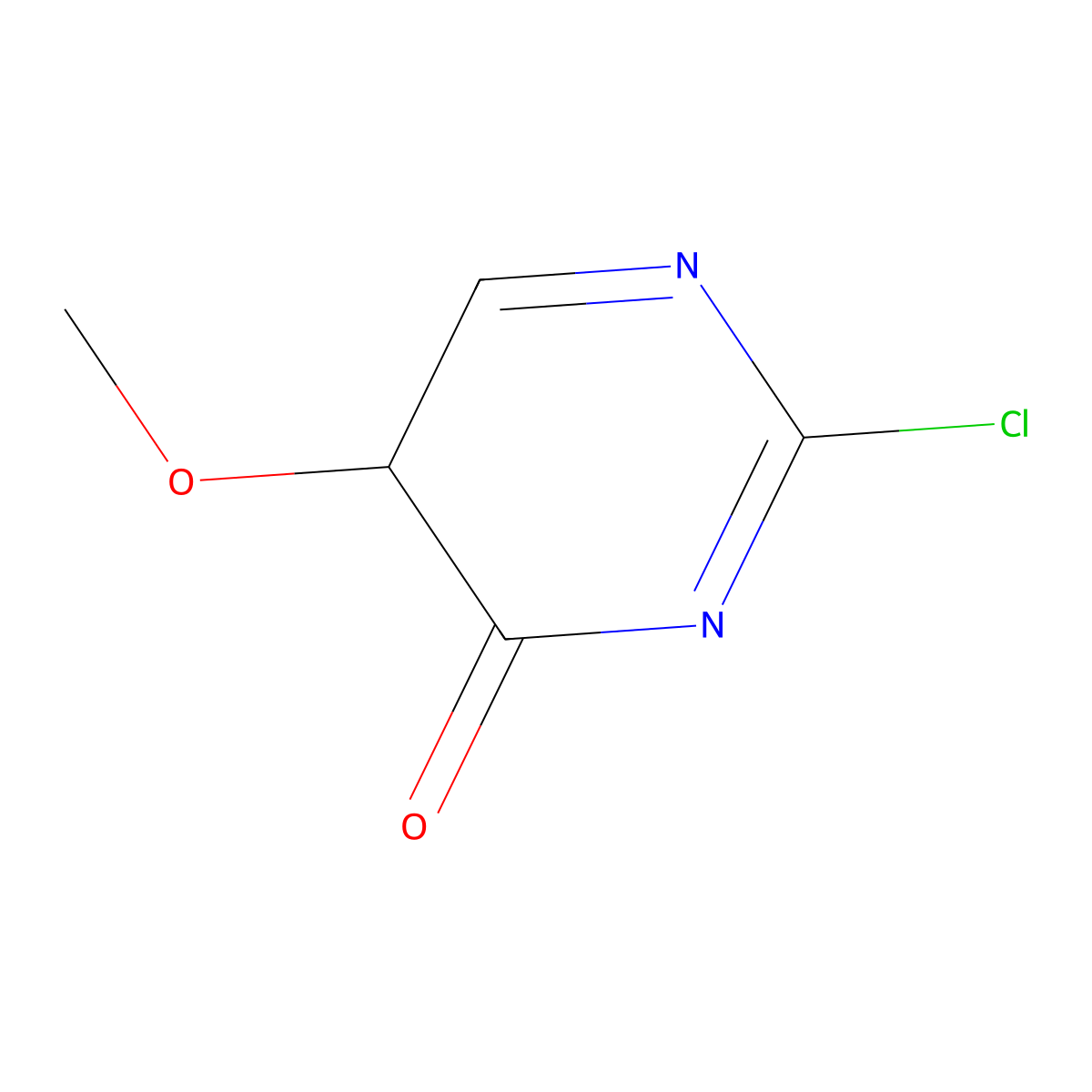 2-Chloro-5-methoxy-4,5-dihydropyrimidin-4-one molecular structure, CAS 1822703-58-1