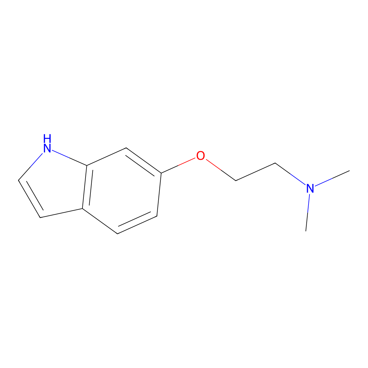 [2-(1H-Indol-6-yloxy)ethyl]dimethylamine molecular structure, CAS 1822710-78-0