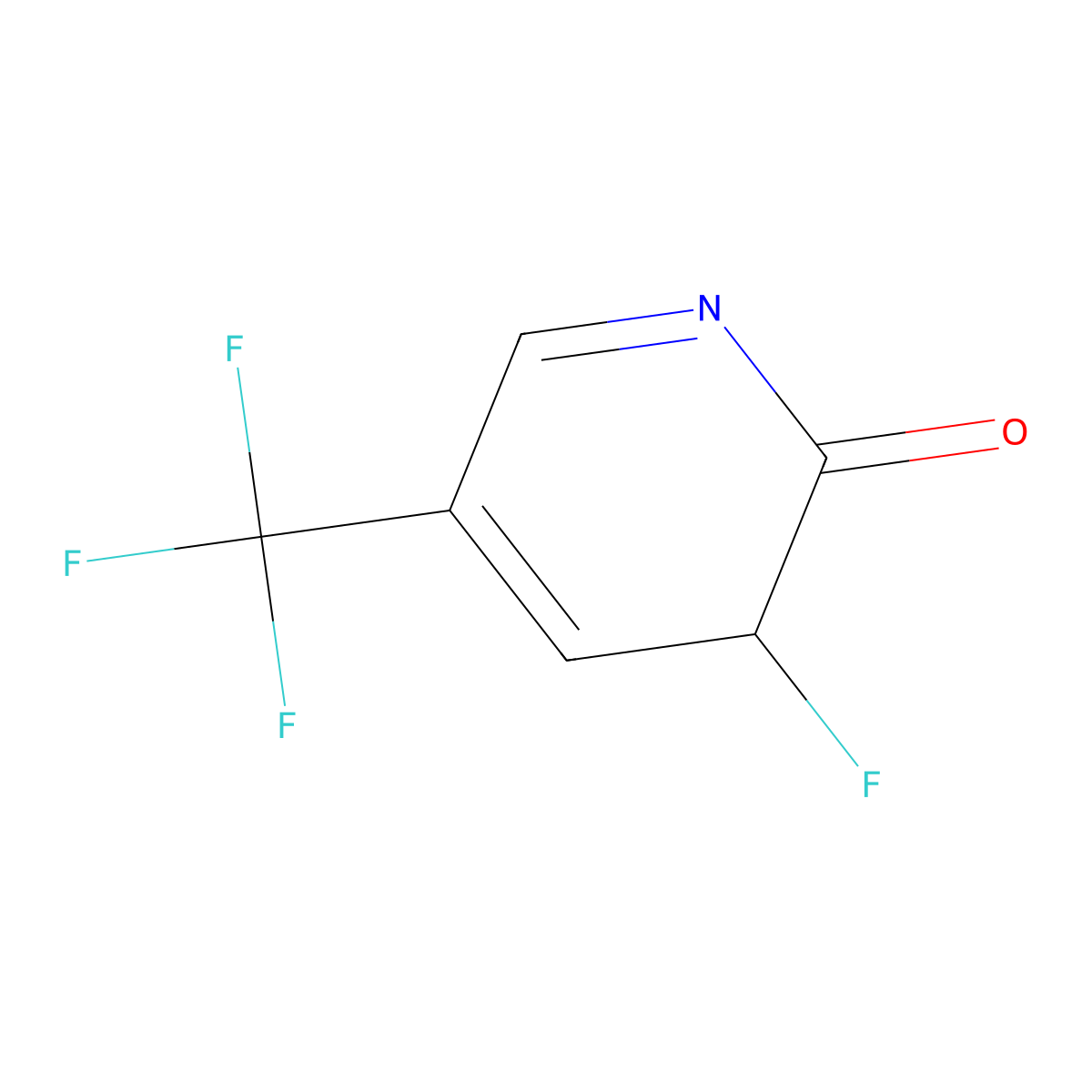 3-Fluoro-5-(trifluoromethyl)pyridin-2(3H)-one molecular structure, CAS 1822738-18-0