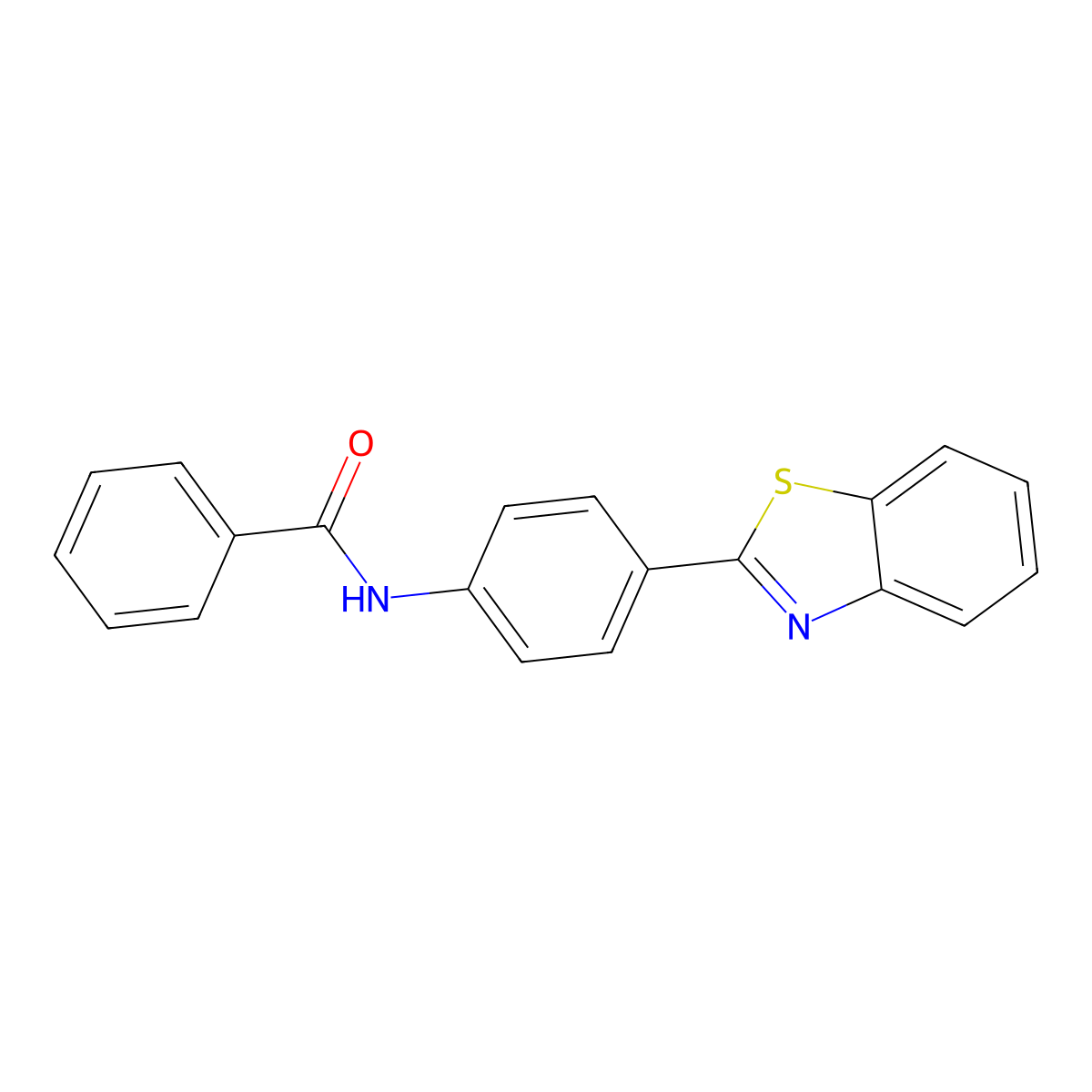 N-[4-(1,3-benzothiazol-2-yl)phenyl]benzamide molecular structure, CAS 182274-84-6