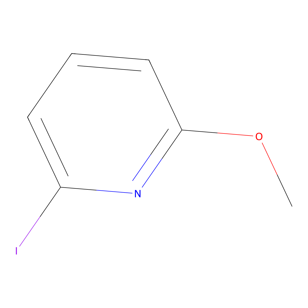 2-Iodo-6-methoxypyridine molecular structure, CAS 182275-70-3
