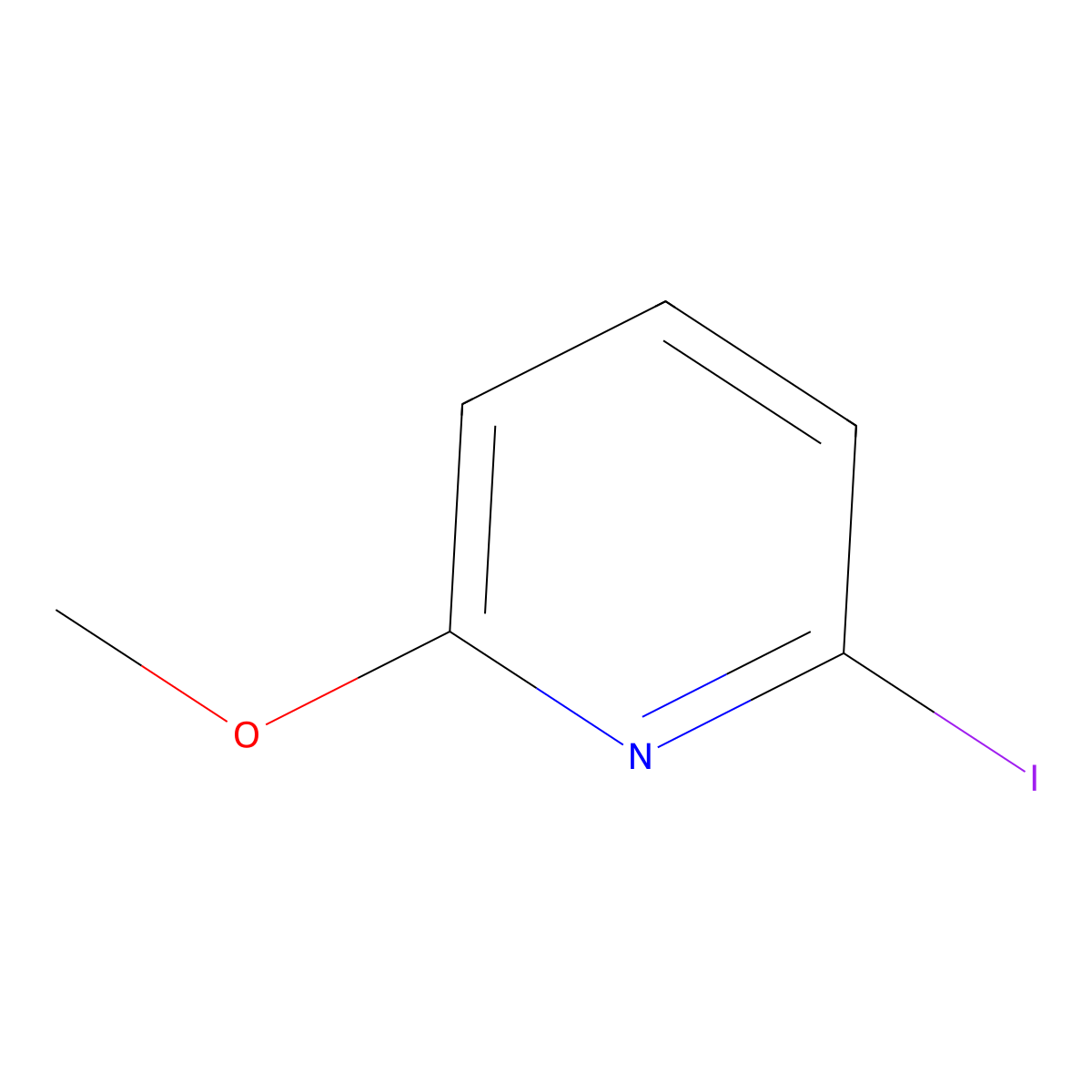 2-Iodo-6-methoxypyridine molecular structure, CAS 182275-70-3