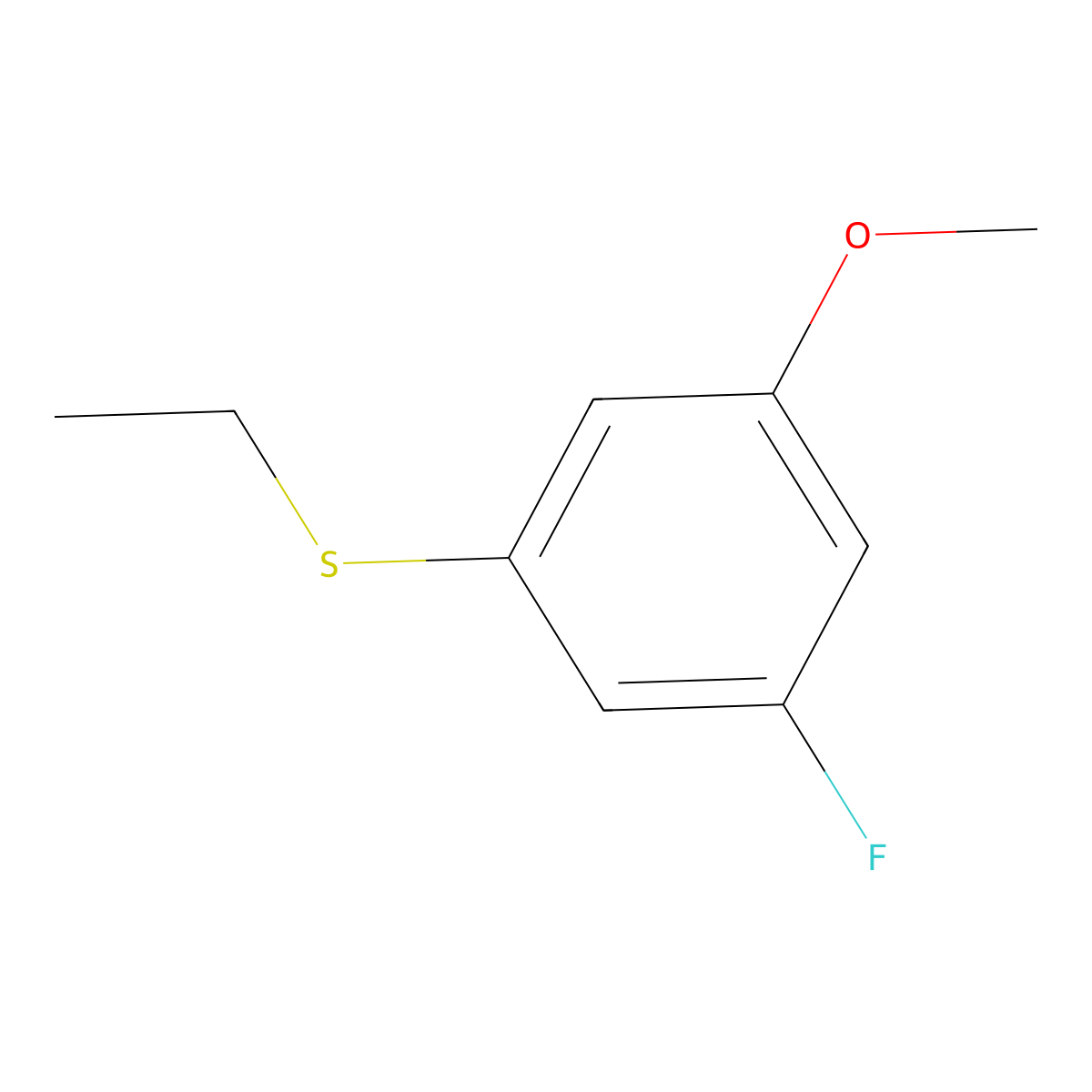 1-(Ethylthio)-3-fluoro-5-methoxybenzene molecular structure, CAS 1822762-27-5
