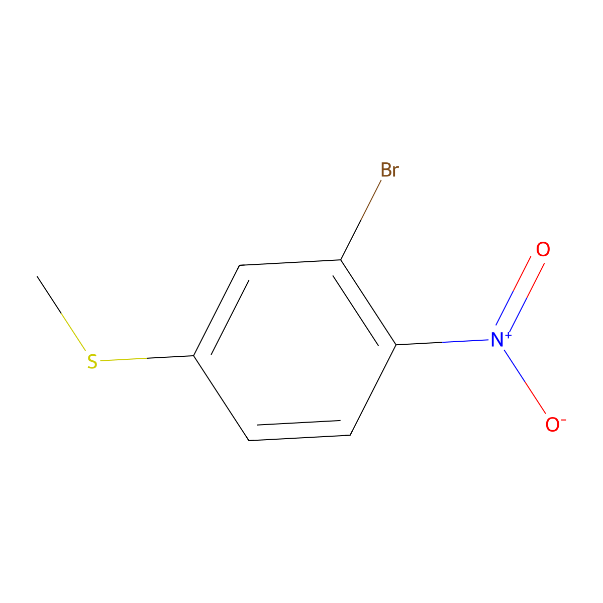 (3-Bromo-4-nitrophenyl)(methyl)sulfane molecular structure, CAS 1822762-44-6
