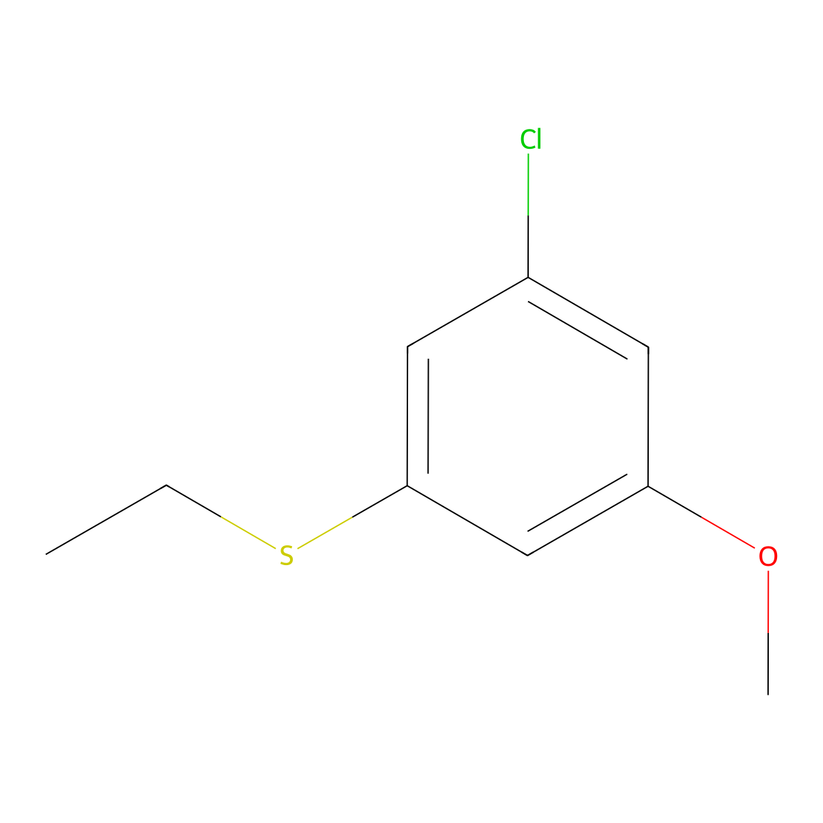 1-Chloro-3-(ethylthio)-5-methoxybenzene molecular structure, CAS 1822762-51-5