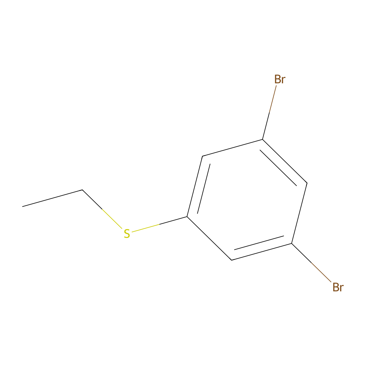 (3,5-Dibromophenyl)(ethyl)sulfane molecular structure, CAS 1822762-64-0