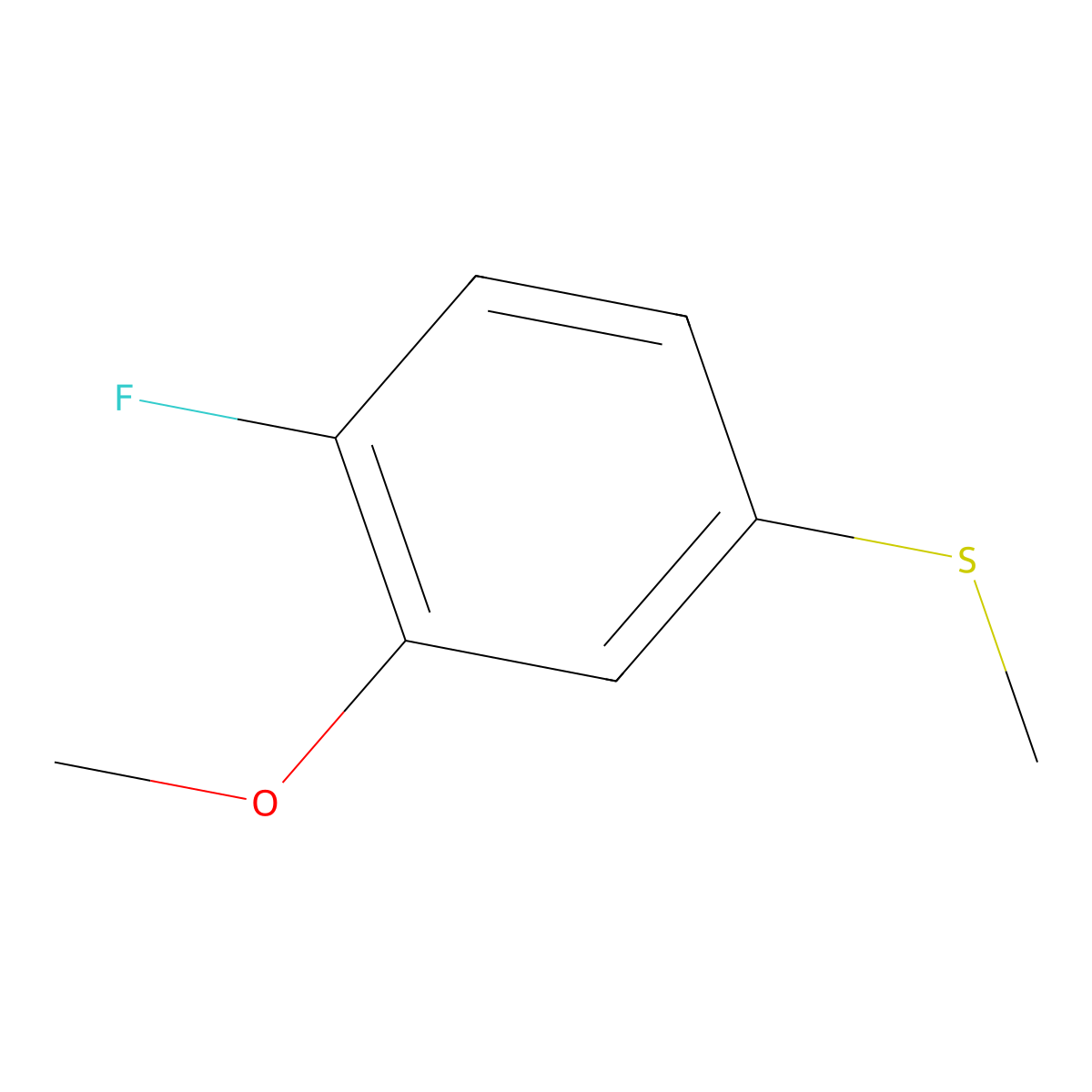(4-Fluoro-3-methoxyphenyl)(methyl)sulfane molecular structure, CAS 1822763-67-6