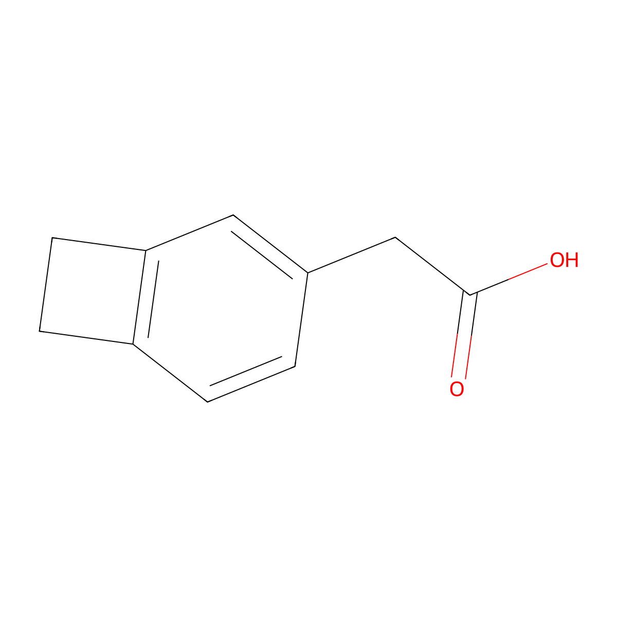 Bicyclo[4.2.0]octa-1,3,5-triene-3-acetic acid molecular structure, CAS 1822763-68-7