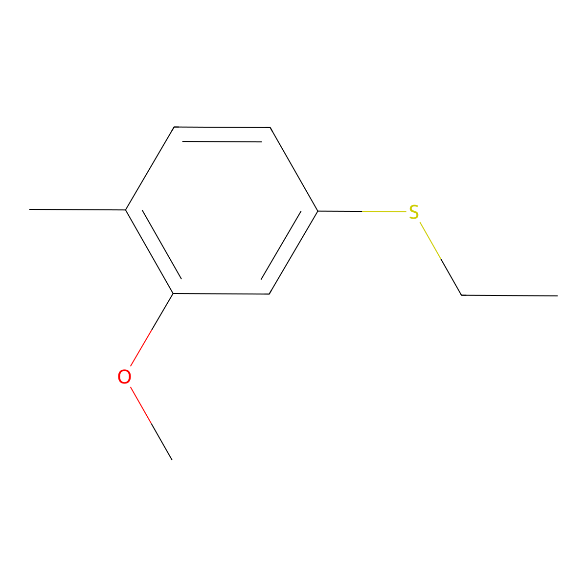 4-(Ethylthio)-2-methoxy-1-methylbenzene molecular structure, CAS 1822764-24-8