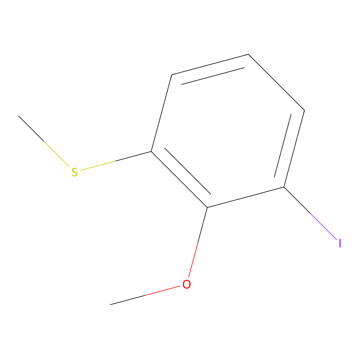 (3-Iodo-2-methoxyphenyl)(methyl)sulfane molecular structure, CAS 1822764-26-0