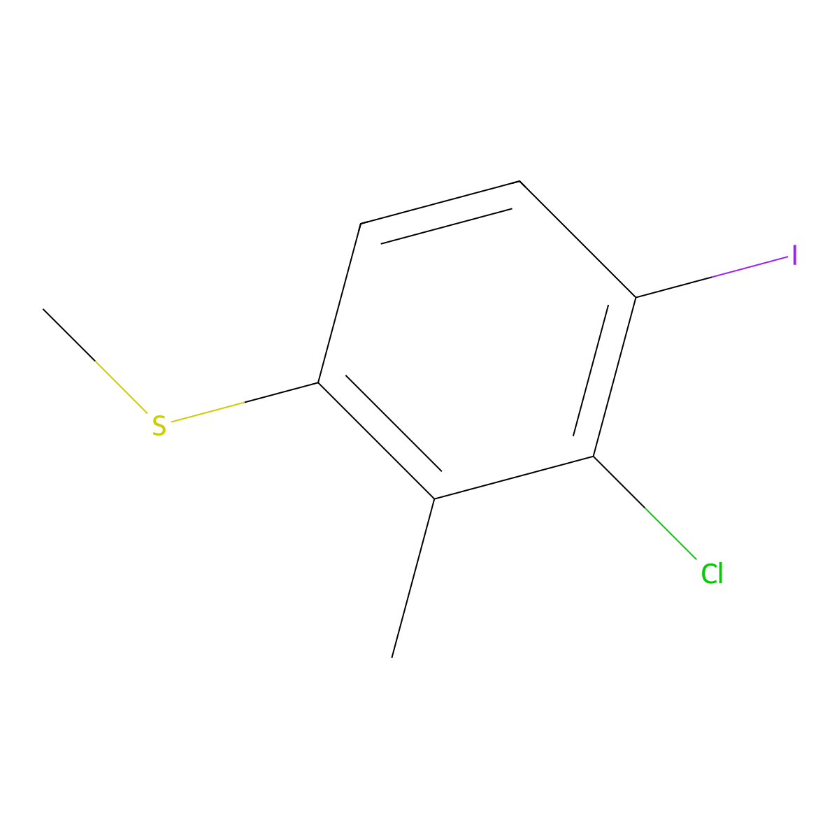 (3-Chloro-4-iodo-2-methylphenyl)(methyl)sulfane molecular structure, CAS 1822764-31-7