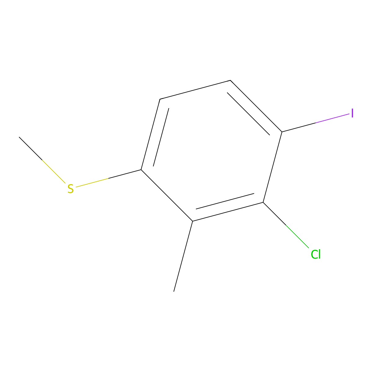 (3-Chloro-4-iodo-2-methylphenyl)(methyl)sulfane molecular structure, CAS 1822764-31-7