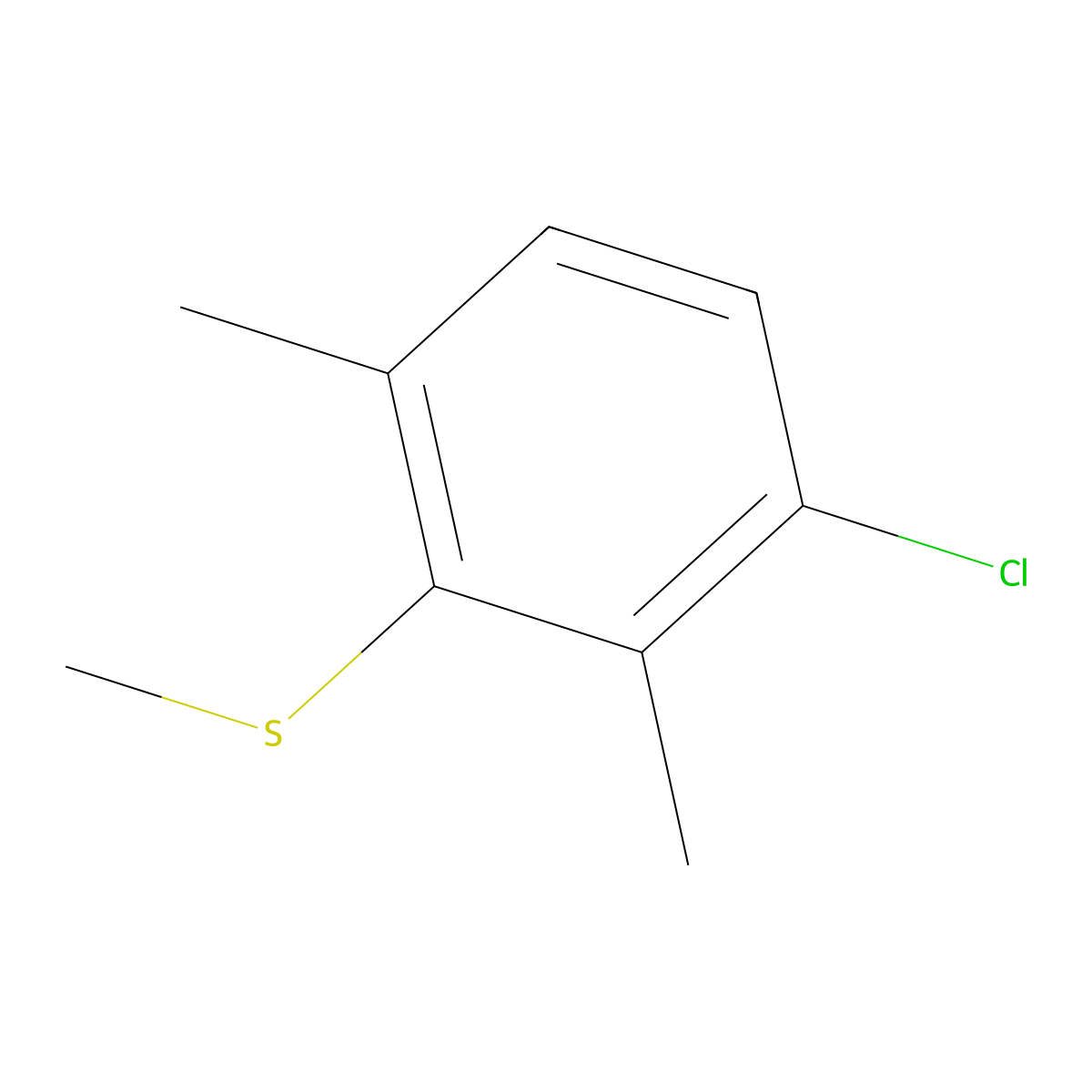 (3-Chloro-2,6-dimethylphenyl)(methyl)sulfane molecular structure, CAS 1822764-57-7