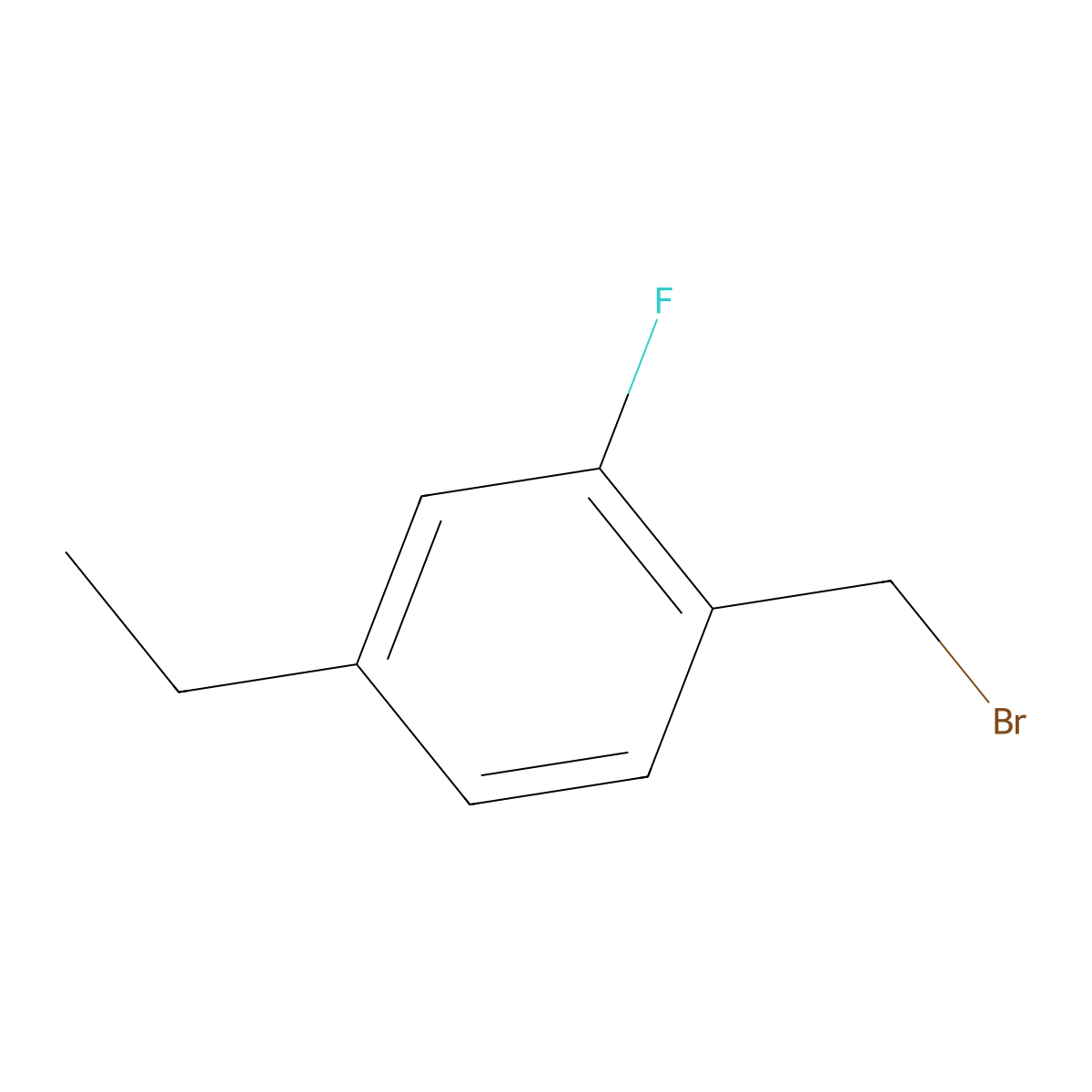 1-(Bromomethyl)-4-ethyl-2-fluorobenzene molecular structure, CAS 1822765-49-0