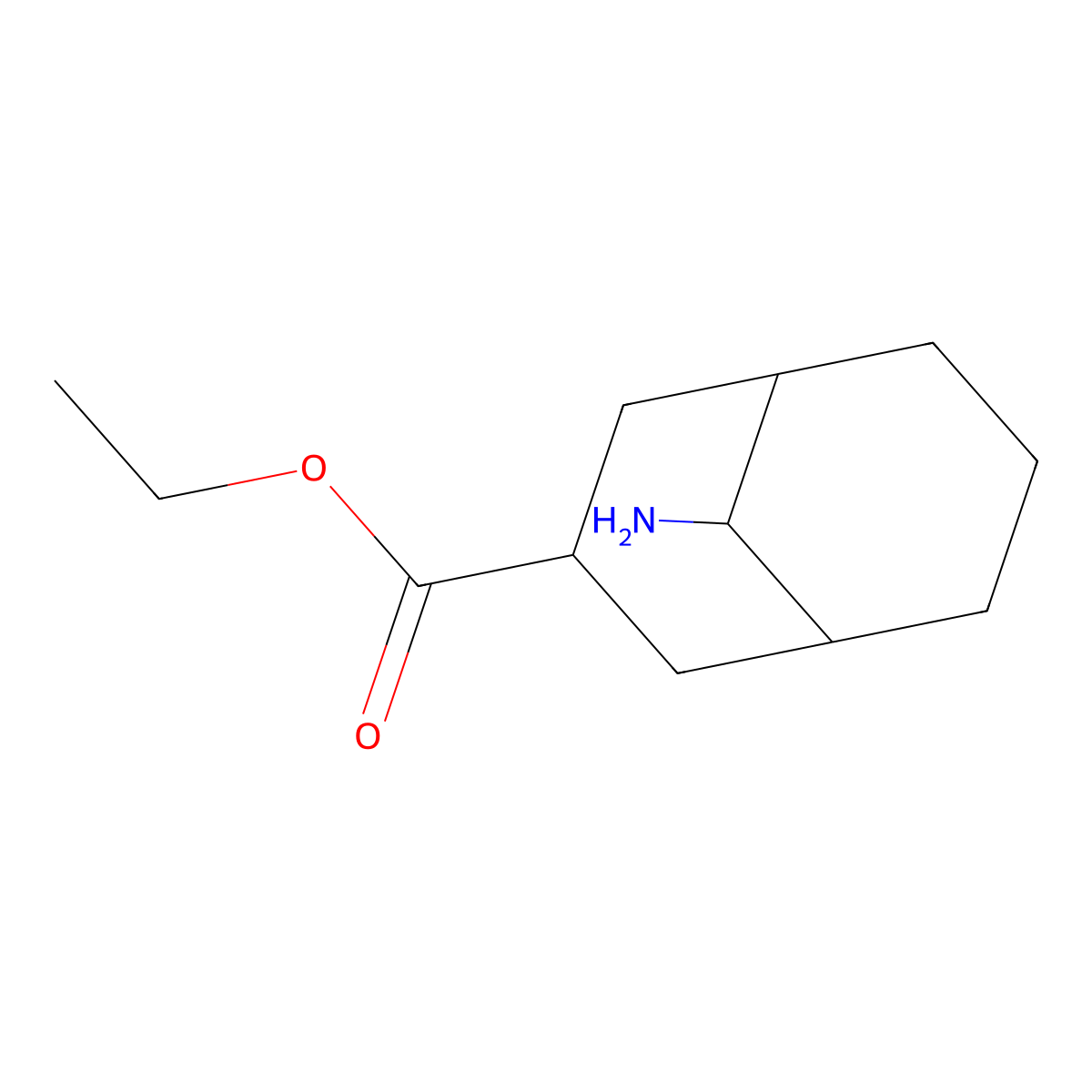 Ethyl 9-aminobicyclo[3.3.1]nonane-3-carboxylate molecular structure, CAS 1822767-04-3