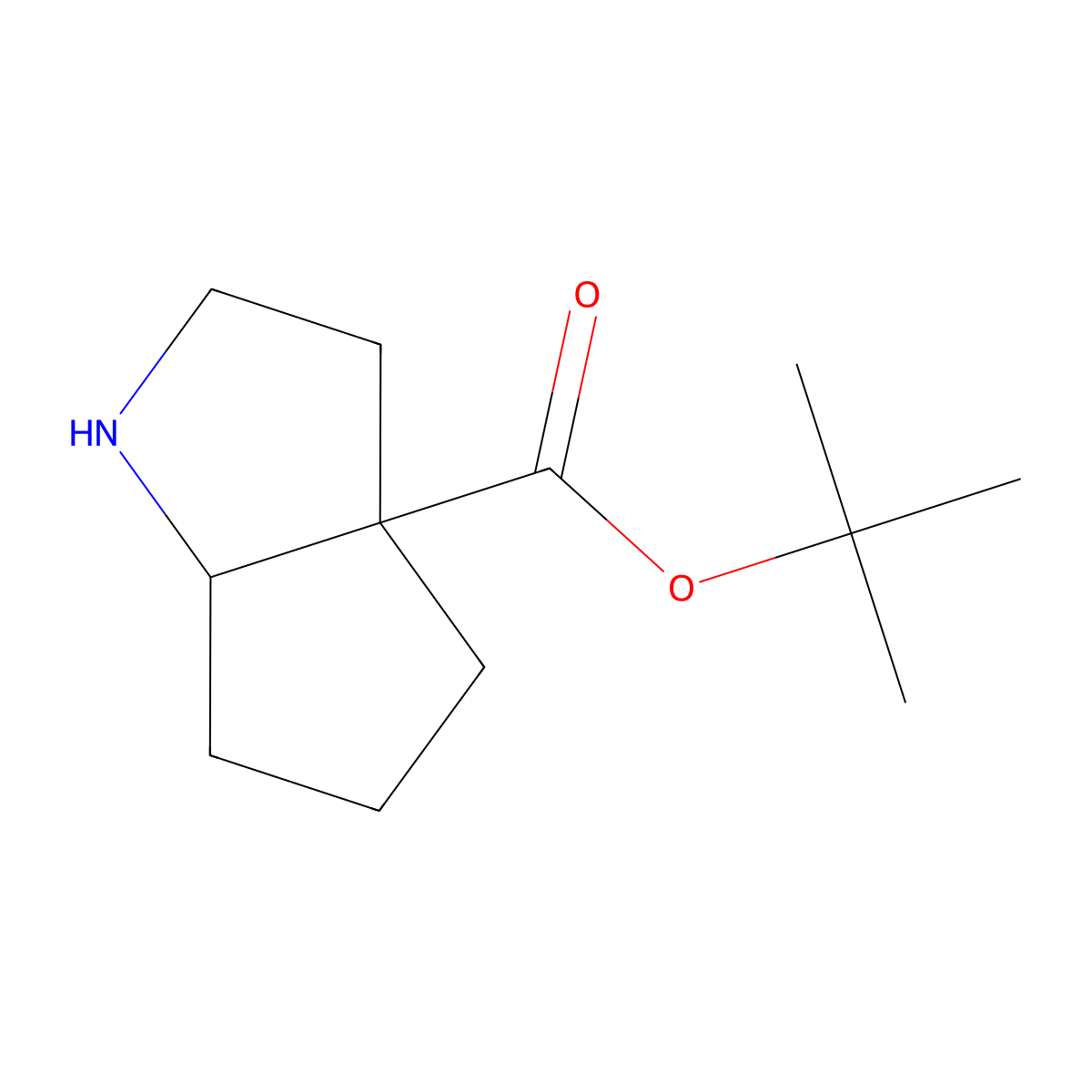 Tert-butyl octahydrocyclopenta[b]pyrrole-3a-carboxylate molecular structure, CAS 1822767-93-0