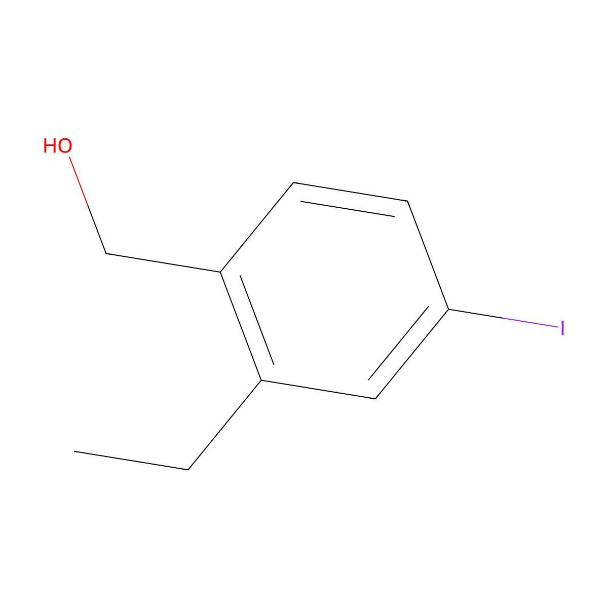 (2-Ethyl-4-iodophenyl)methanol molecular structure, CAS 1822771-61-8