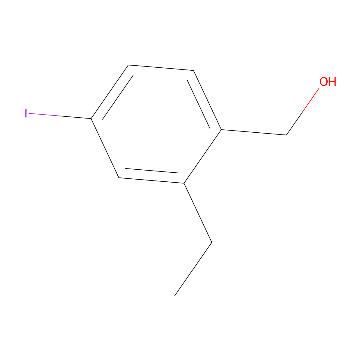 (2-Ethyl-4-iodophenyl)methanol molecular structure, CAS 1822771-61-8