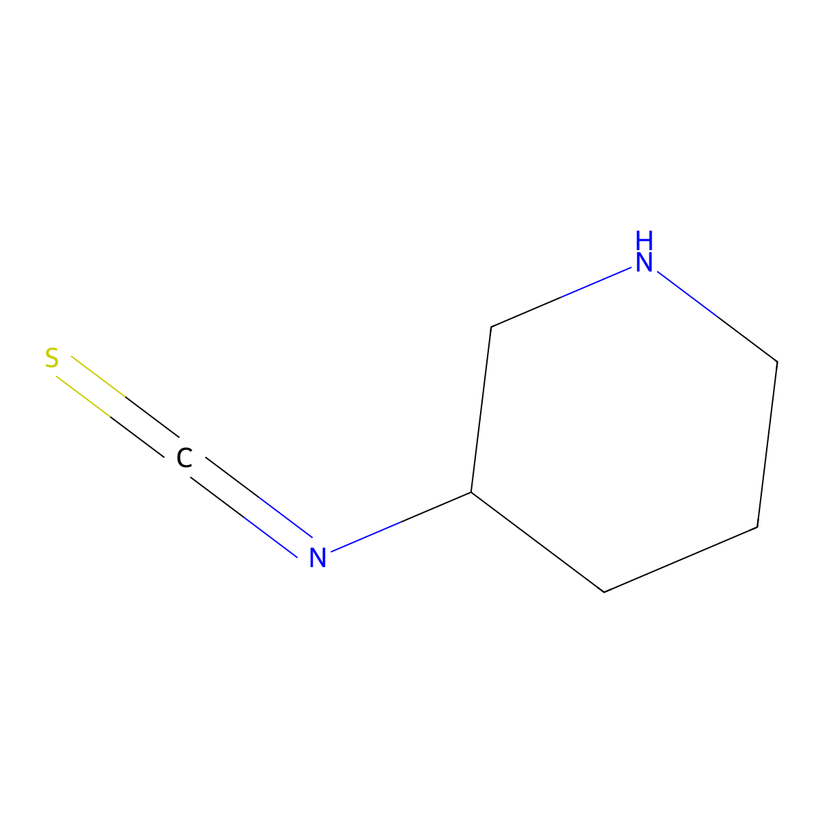 3-Isothiocyanatopiperidine molecular structure, CAS 1822771-74-3