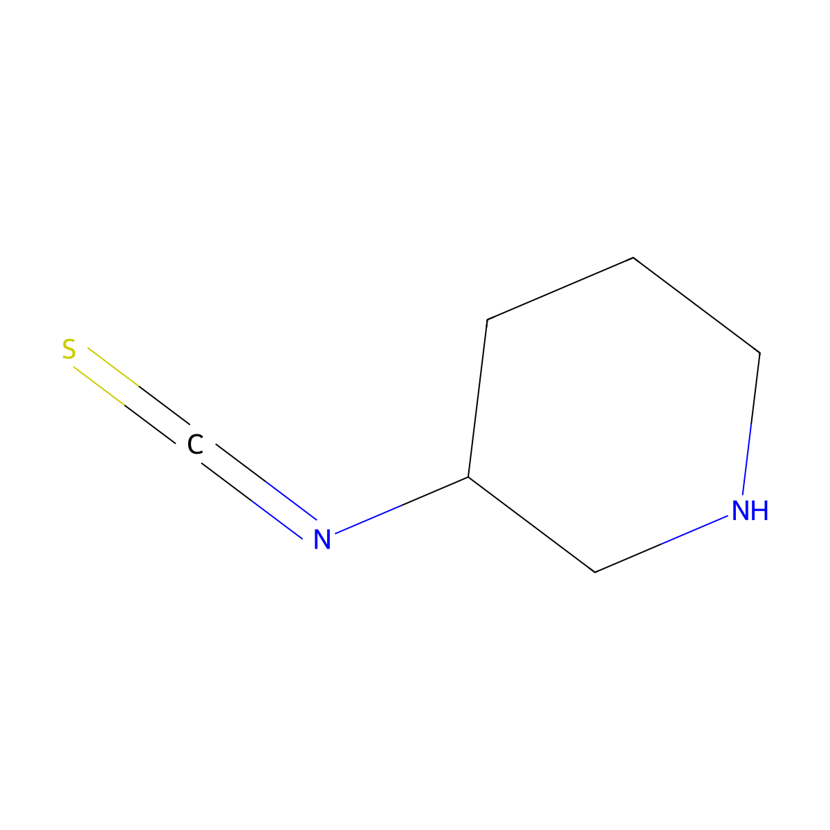 3-Isothiocyanatopiperidine molecular structure, CAS 1822771-74-3