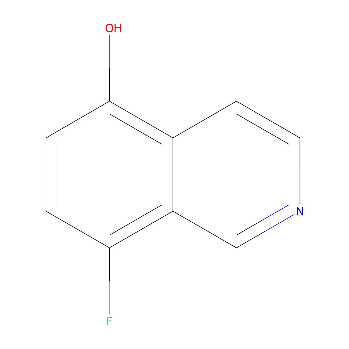 8-Fluoroisoquinolin-5-ol molecular structure, CAS 1822773-41-0