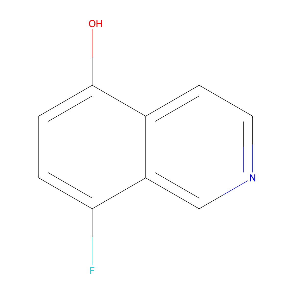 8-Fluoroisoquinolin-5-ol molecular structure, CAS 1822773-41-0