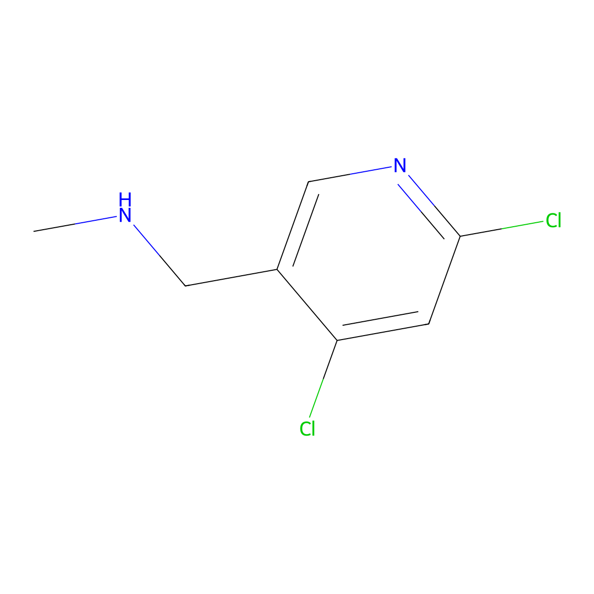 [(4,6-Dichloropyridin-3-yl)methyl](methyl)amine molecular structure, CAS 1822776-26-0