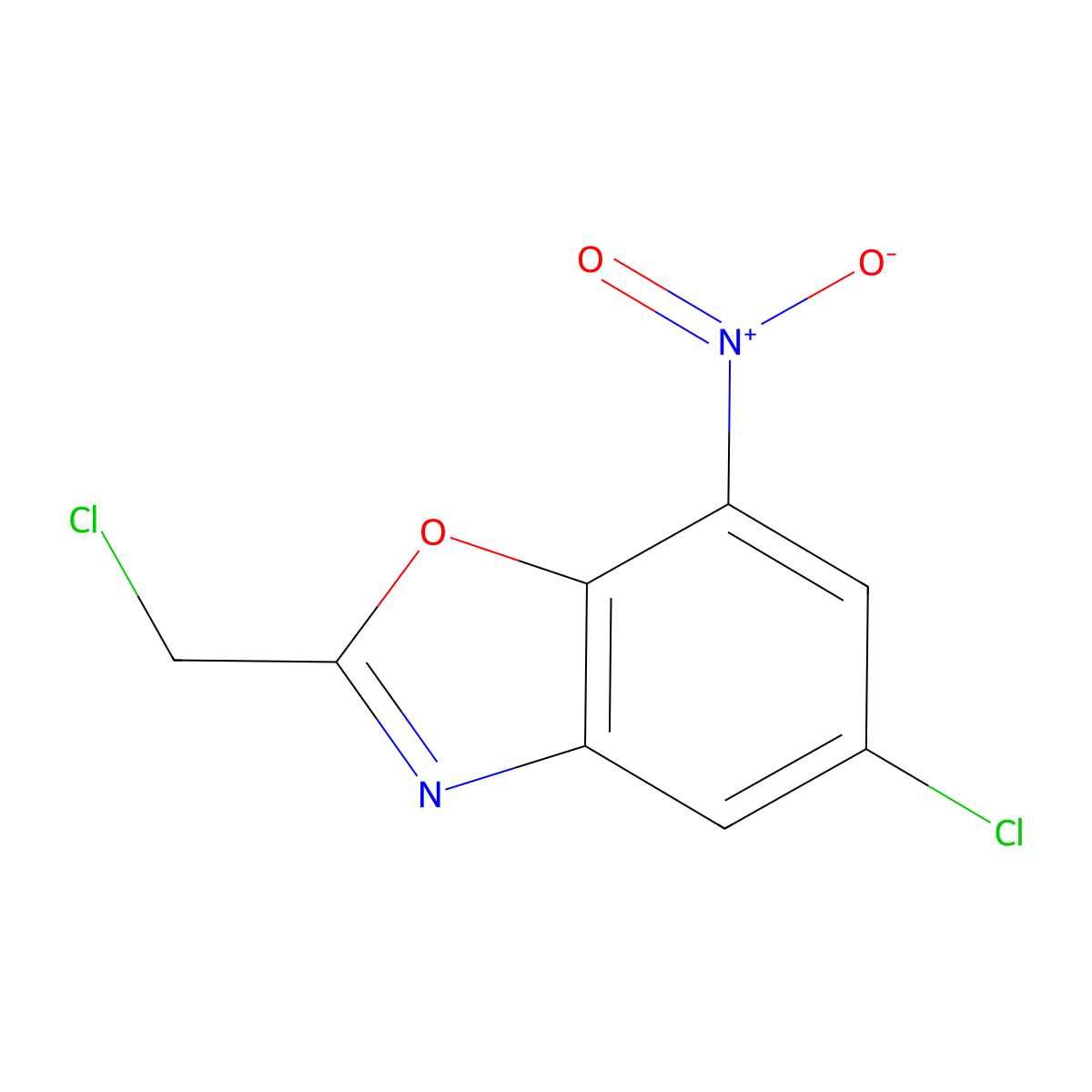 5-Chloro-2-(chloromethyl)-7-nitrobenzoxazole molecular structure, CAS 1822784-31-5