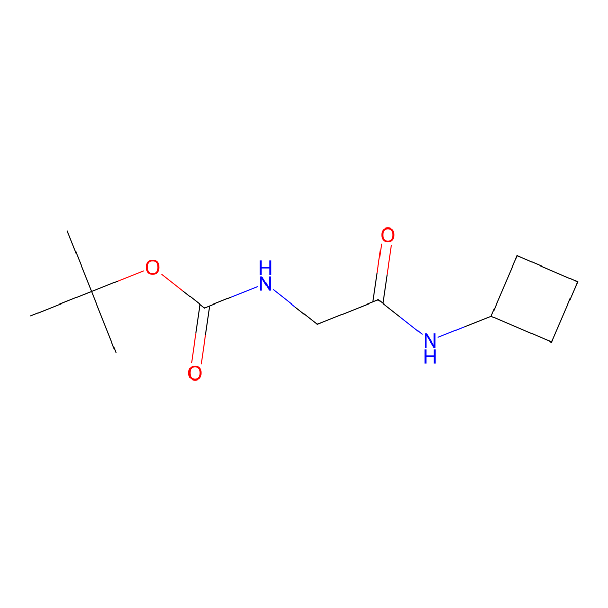 N-(2-Boc-aminoacetyl)cyclobutylamine molecular structure, CAS 1822785-47-6