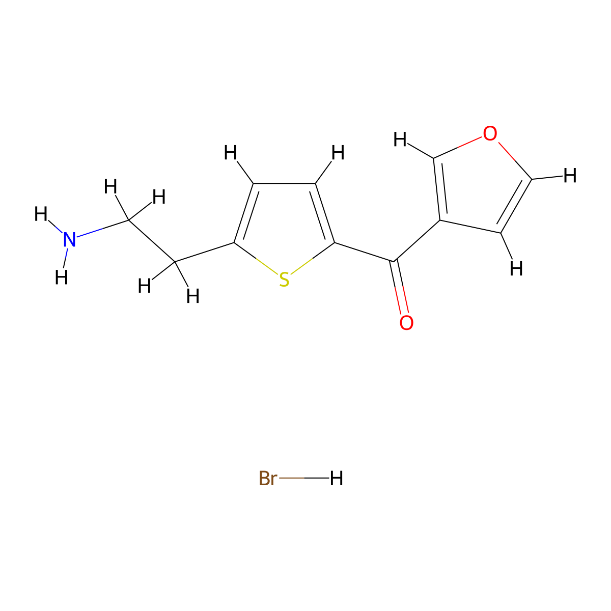 [5-(2-Aminoethyl)-2-thienyl](3-furyl)methanone hydrobromide molecular structure, CAS 1822785-89-6