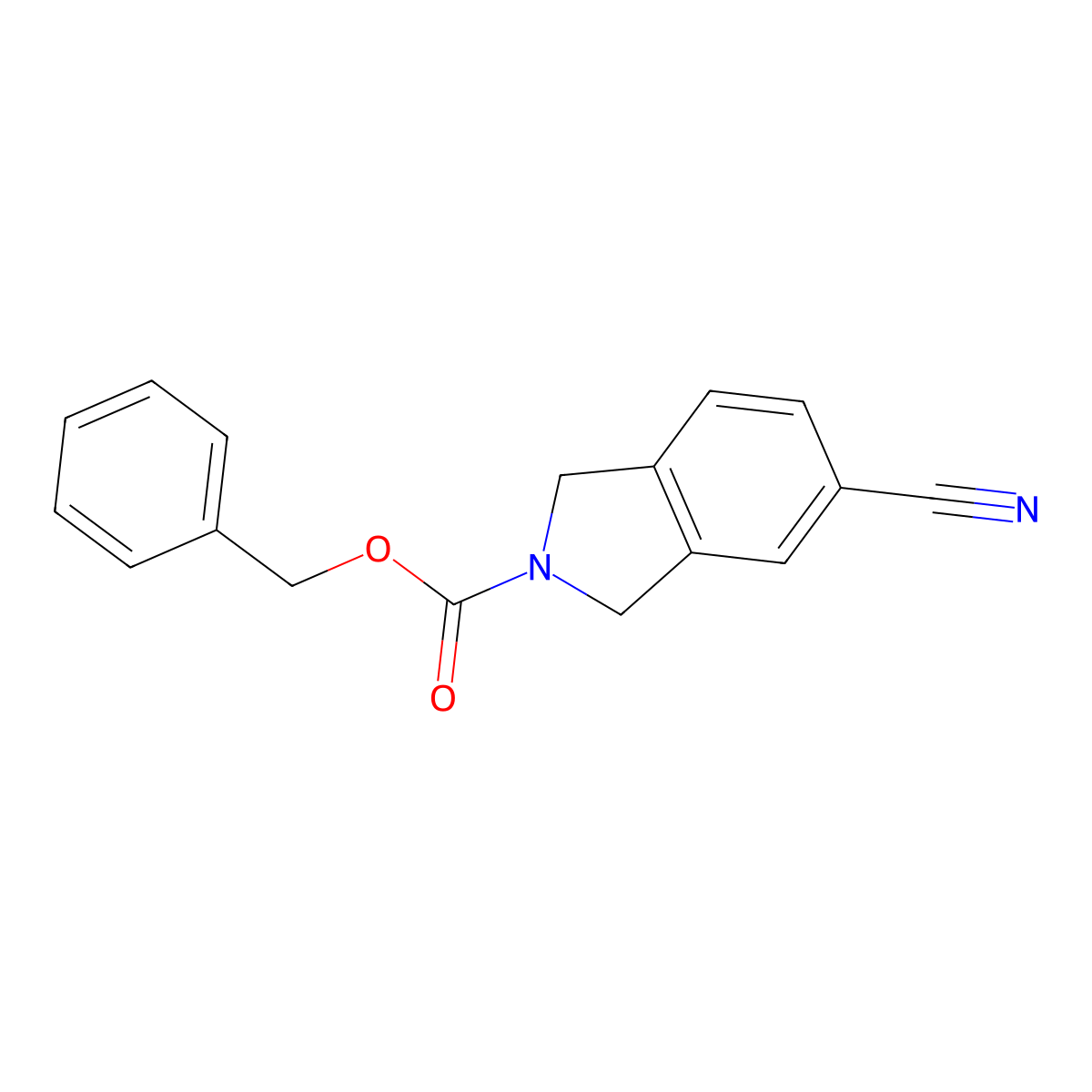 benzyl 5-cyano-2,3-dihydro-1H-isoindole-2-carboxylate molecular structure, CAS 1822786-93-5