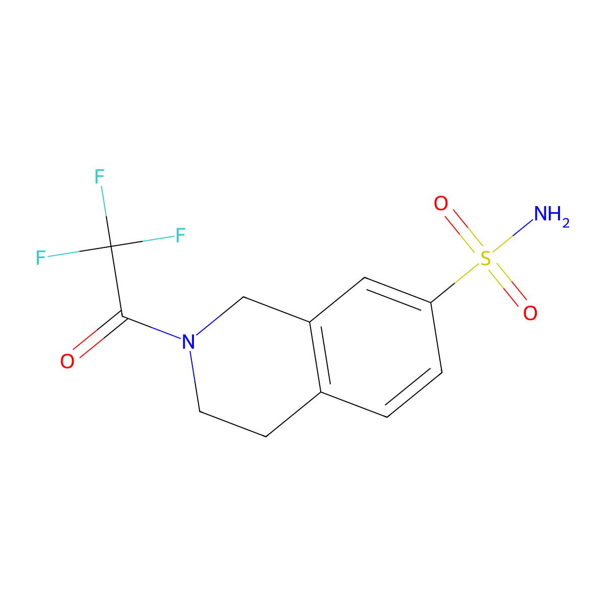 2-(Trifluoroacetyl)-1,2,3,4-tetrahydroisoquinoline-7-sulfonamide molecular structure, CAS 1822788-42-0