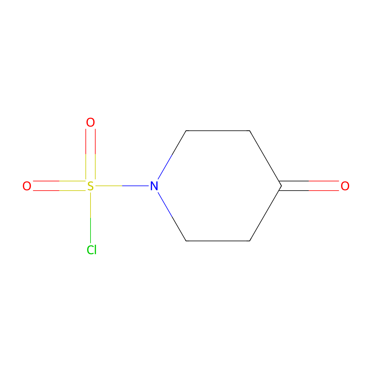 4-Oxopiperidine-1-sulfonyl chloride molecular structure, CAS 1822788-67-9