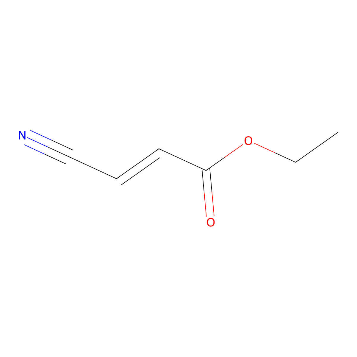 Ethyl 3-cyanoprop-2-enoate molecular structure, CAS 18228-28-9