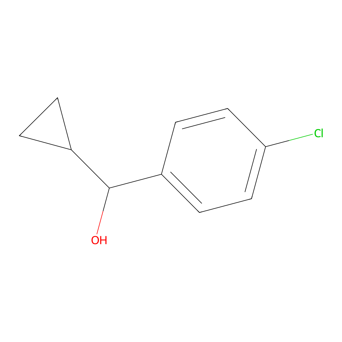 4-Chloro-alpha-cyclopropylbenzenemethanol molecular structure, CAS 18228-43-8