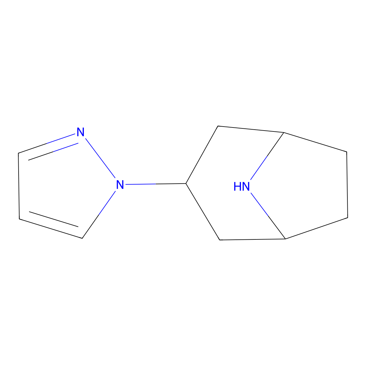 3-(1H-Pyrazol-1-yl)-8-azabicyclo[3.2.1]octane molecular structure, CAS 1822801-02-4